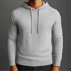 Men's Light Gray cashmere Hoodie